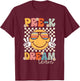 Pre-k Dream Team Smile Retro Back To School Pre-k T-Shirt - T-Shirt | Maroon