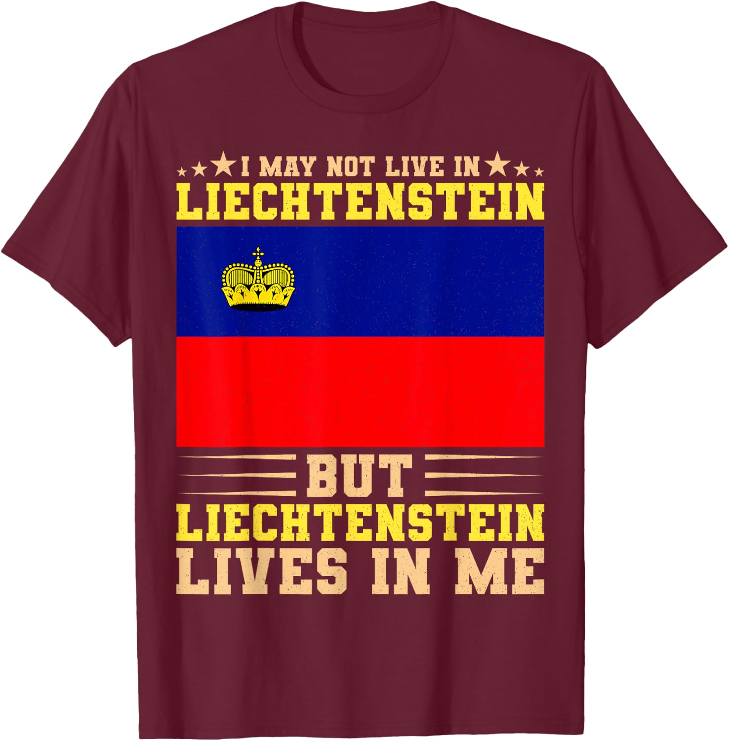 Liechtenstein T-Shirt - T-Shirt | Maroon