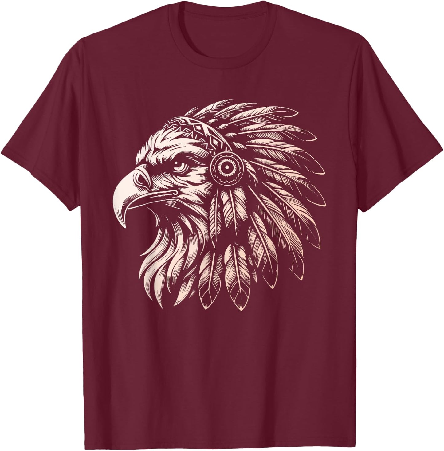 Native American Indian Day Pride Indigenous Cherokee Eagle T-Shirt - T-Shirt | Maroon