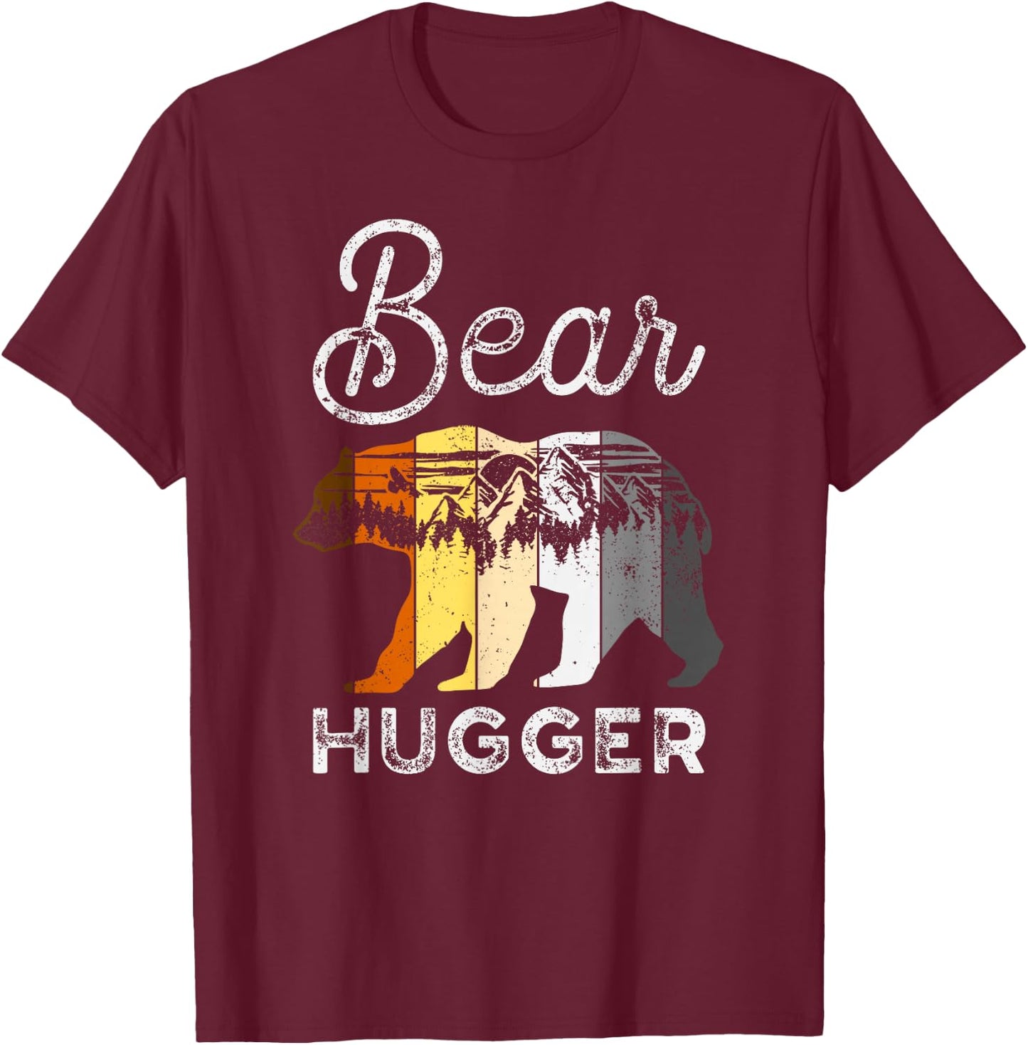 Bear Community, Bear Flag, Bear Hugger, Gay Bear Pride T-Shirt - T-Shirt | Maroon