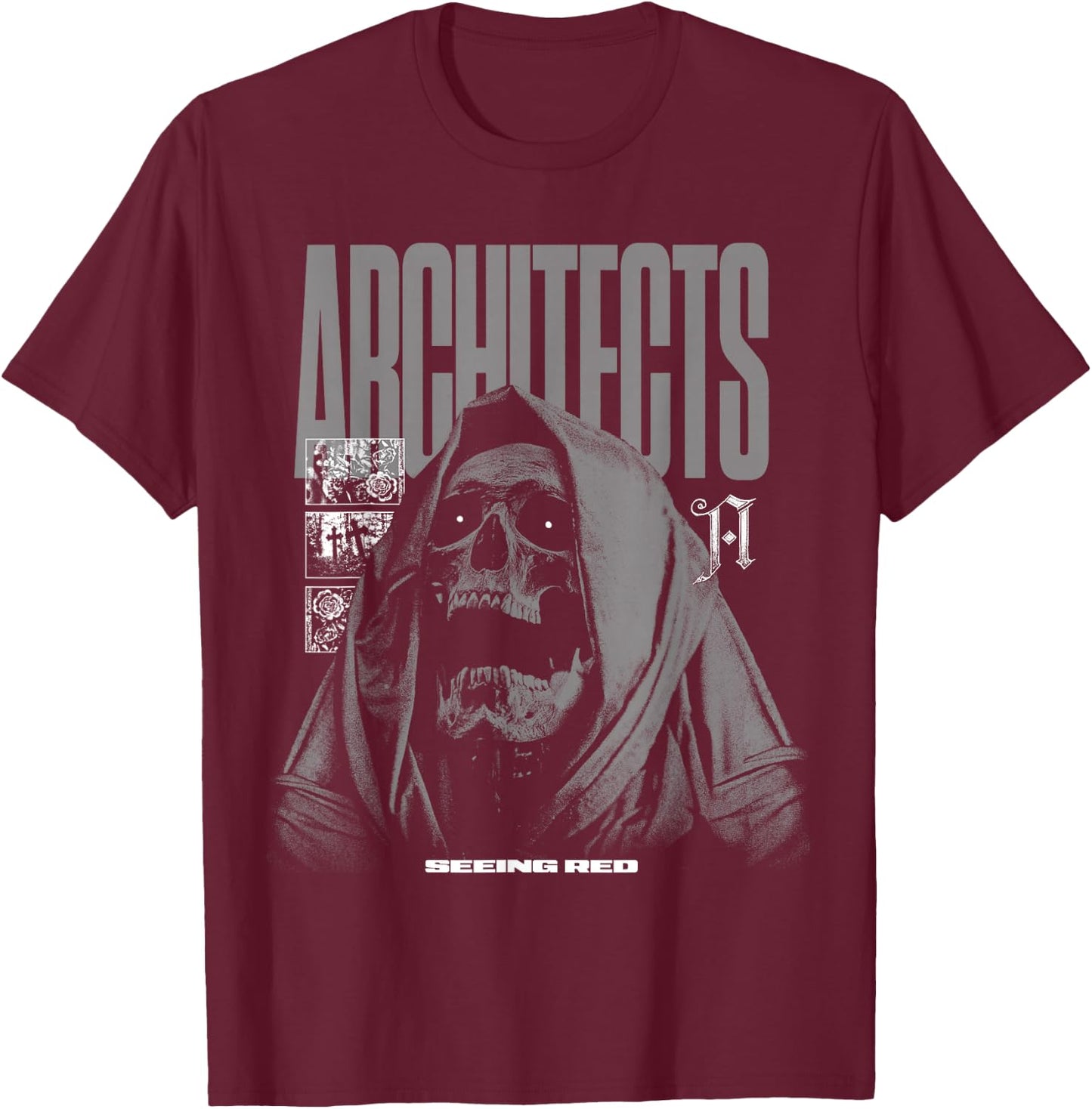 Architects Reaper , Small, Black T-Shirt - T-Shirt | Maroon