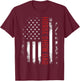 Funny Horse Show Dad America US Flag Patriot - Vintage T-Shirt - T-Shirt | Maroon