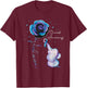 Suicide Prevention Awareness Elephant Sunflower Teal Purple T-Shirt - T-Shirt | Maroon