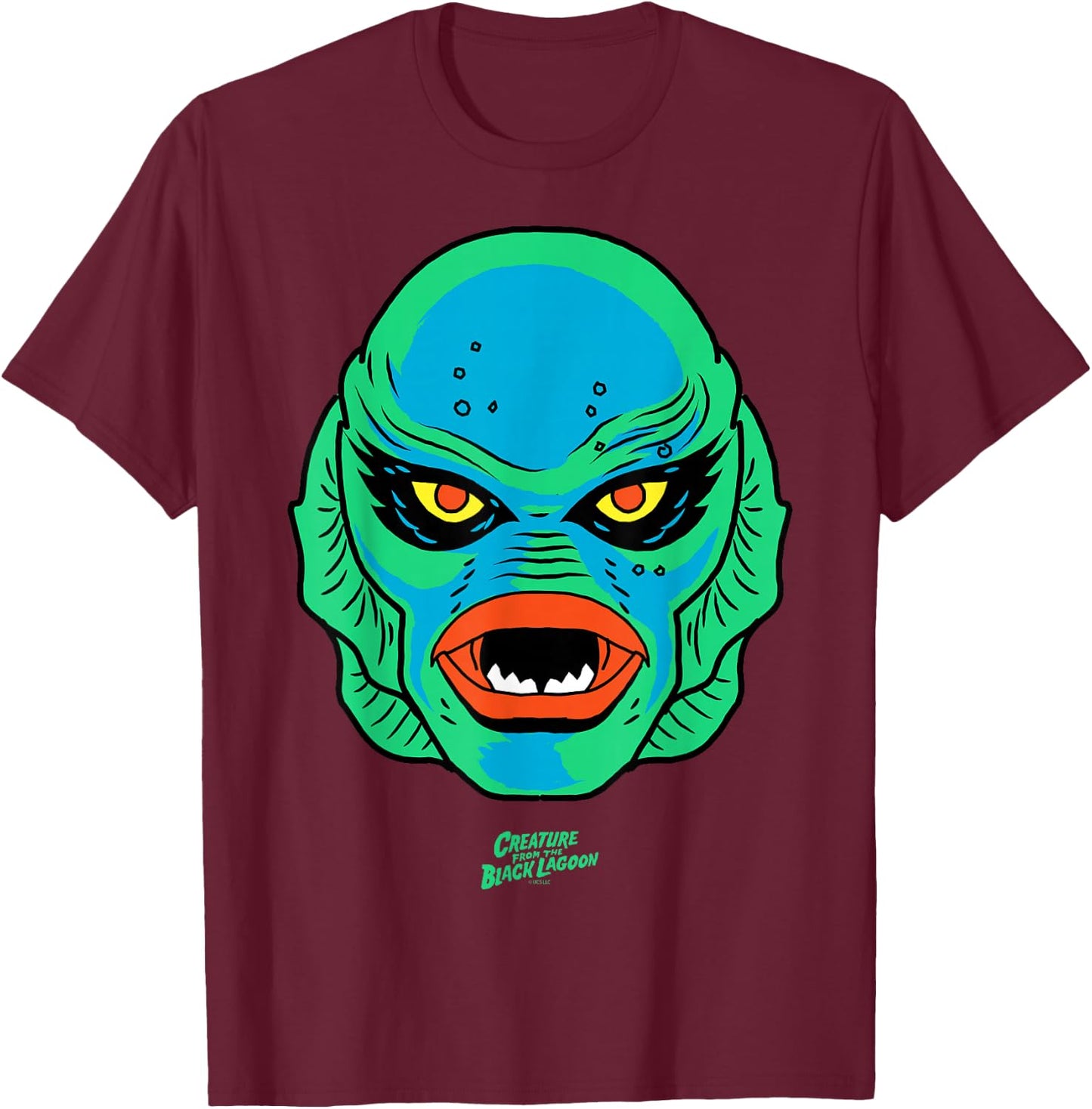 Universal Monsters Creature from the Black Lagoon Gilman T-Shirt - T-Shirt | Maroon
