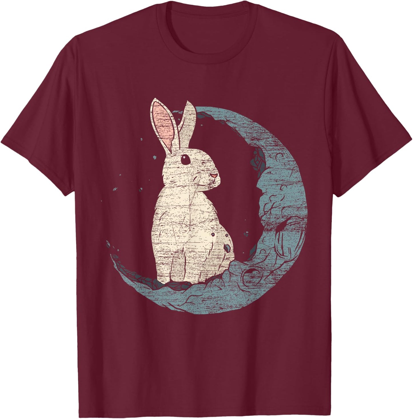 Moon Rabbit T-Shirt - T-Shirt | Maroon