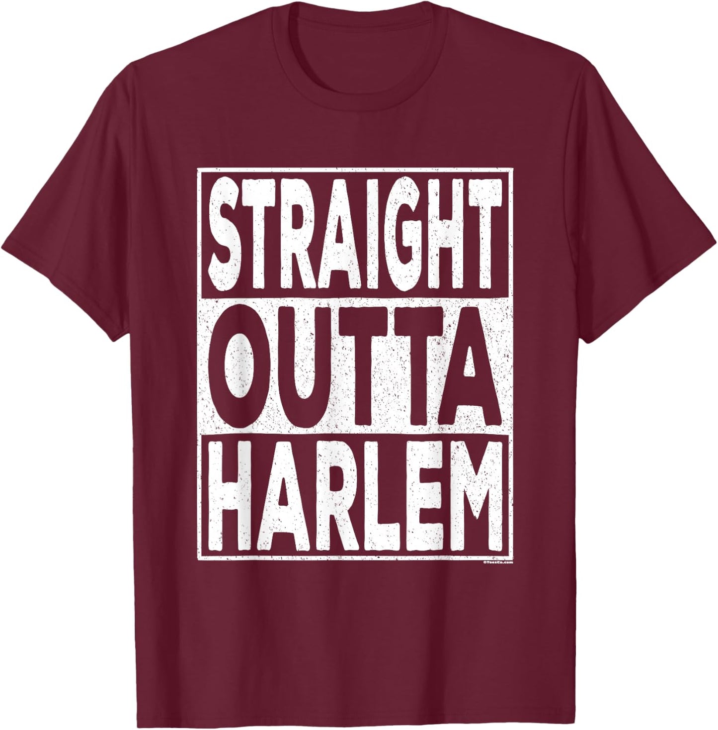 Straight Outta Harlem T-Shirt - T-Shirt | Maroon