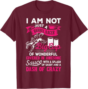 Not Just A Barrel Racer Funny Barrel Racing Girl Women T-Shirt - T-Shirt | Maroon