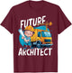 Future Architect Costume for Toddler Adults & Kids T-Shirt - T-Shirt | Maroon