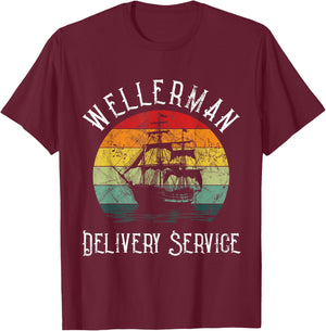 Wellerman Delivery Service For Sea Shanty Lover T-Shirt - T-Shirt | Maroon