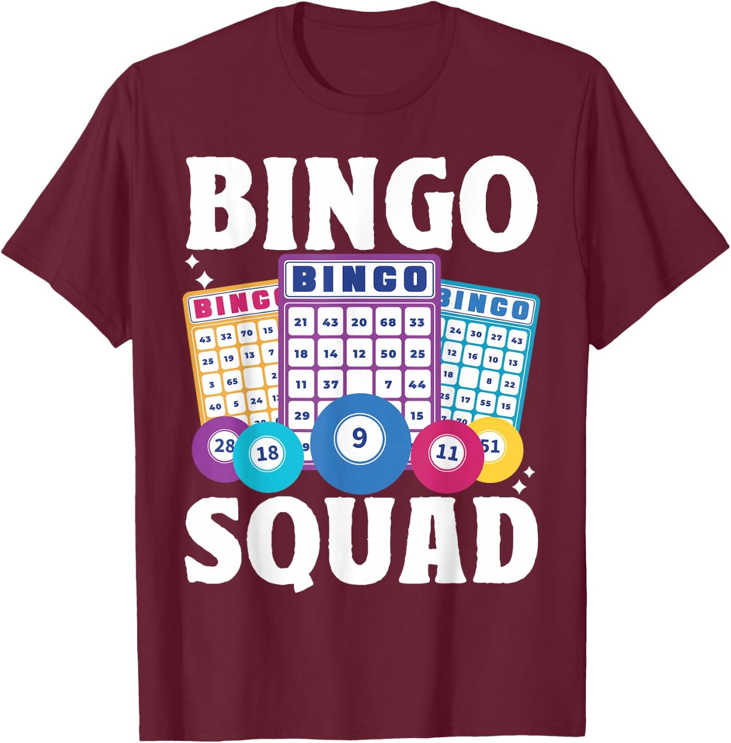 Bingo Squad T-Shirt - T-Shirt | Maroon