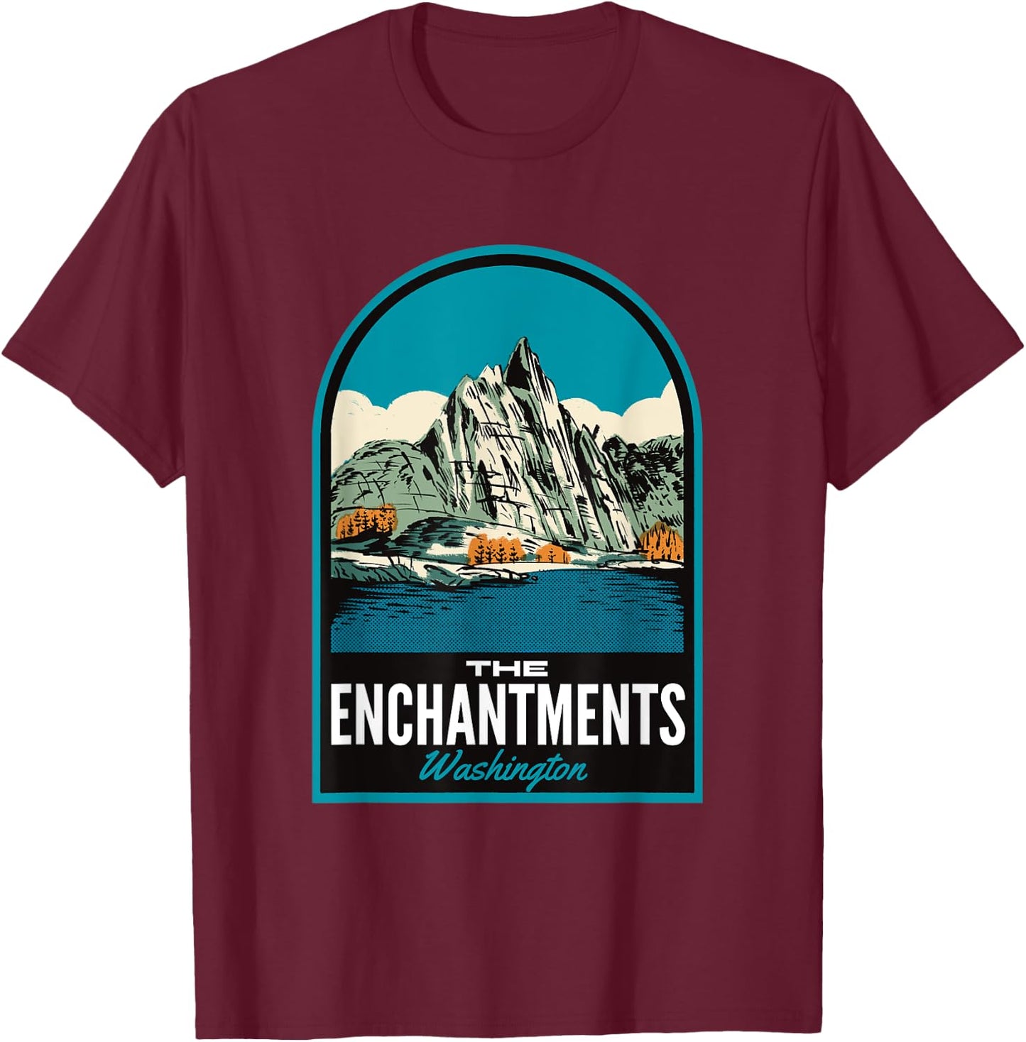 The Enchantments Washington T-Shirt - T-Shirt | Maroon