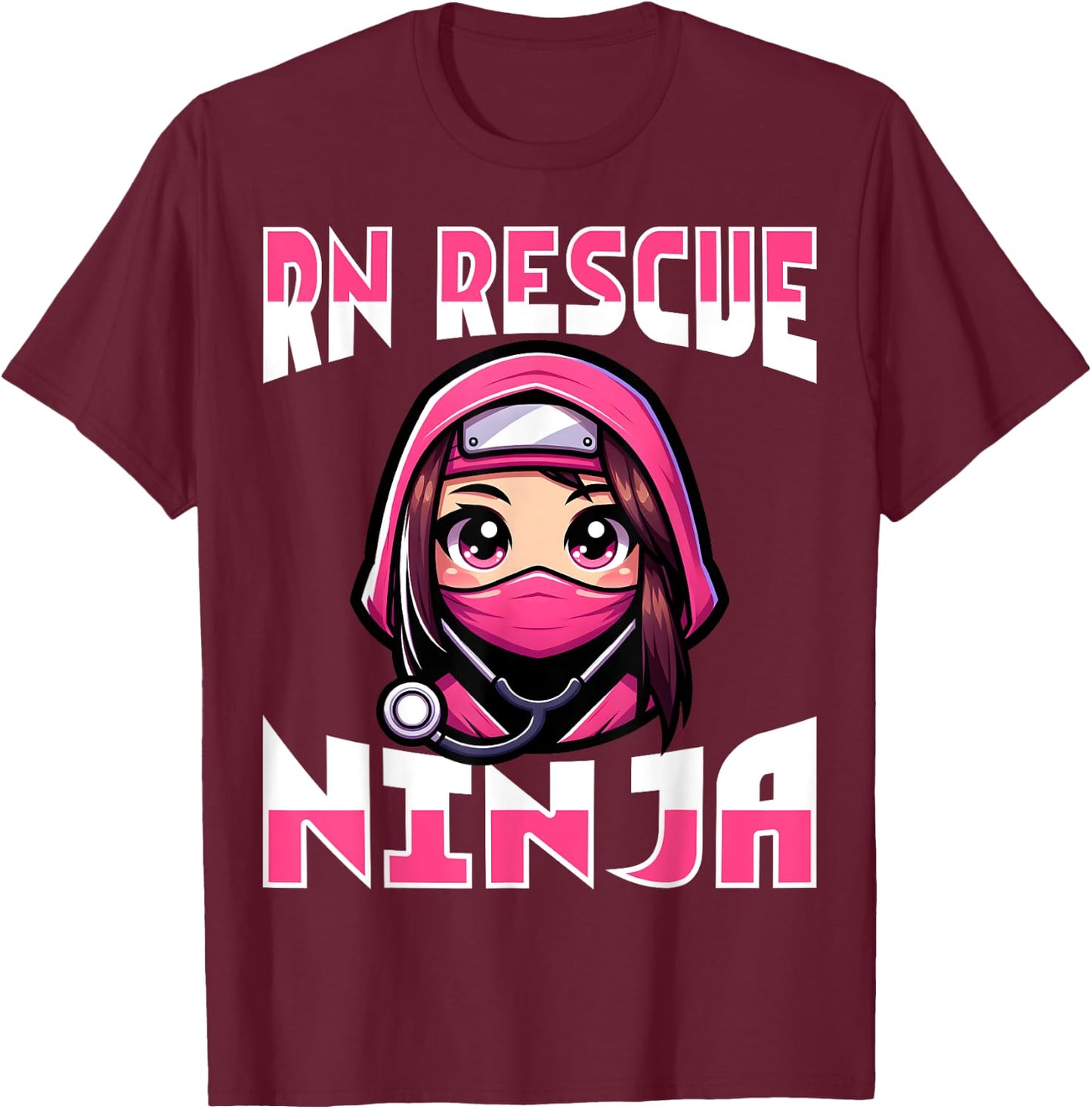 RN Rescue Ninja - Men Women Registered Nurse Nursing Gifts T-Shirt - T-Shirt | Maroon