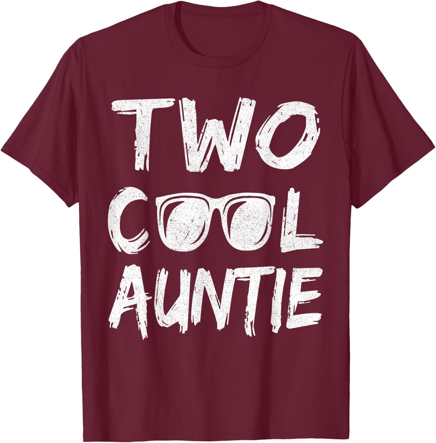 Auntie Of The Birthday Boy Two Cool 2nd Bday Family Matching T-Shirt - T-Shirt | Maroon