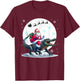 Santa Riding Alligator Christmas Moon Matching Kids Toddler T-Shirt - T-Shirt | Maroon