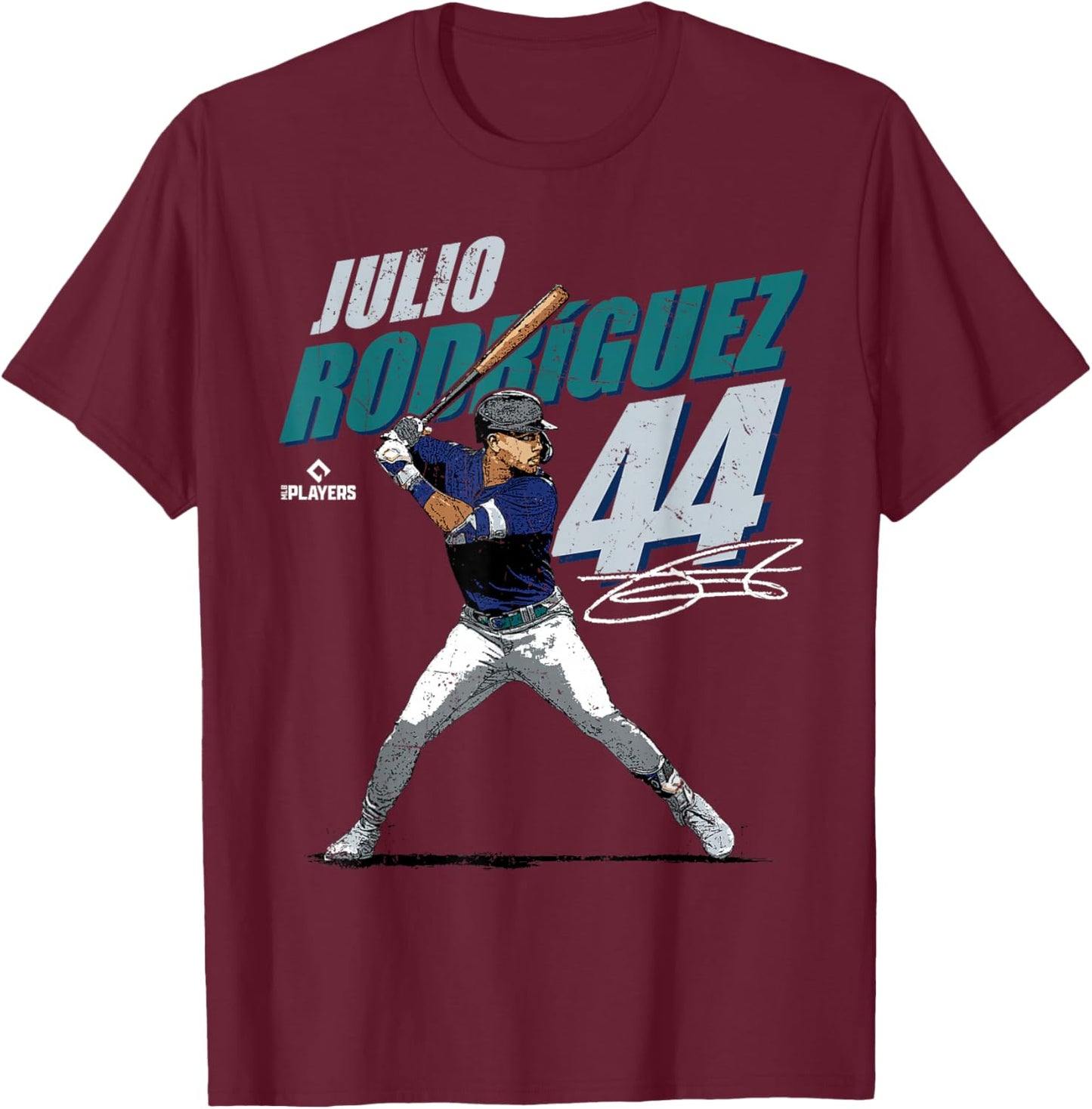 Julio Rodriguez | Seattle Baseball MLB Players | MLBJROD3001 T-Shirt - T-Shirt | Maroon