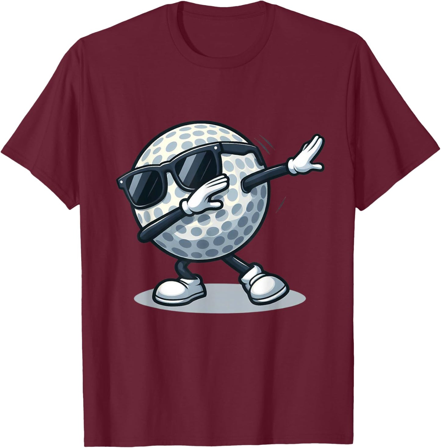 Dabbing Golf Ball Shirt Funny Boys Men Women Sports Player T-Shirt - T-Shirt | Maroon