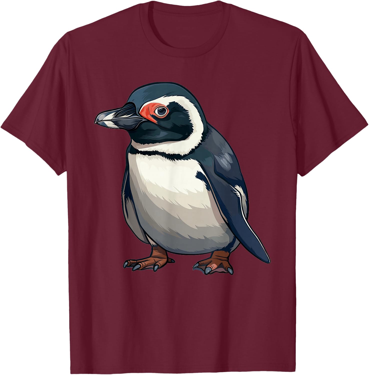 Humboldt Penguin Anime T-Shirt - T-Shirt | Maroon