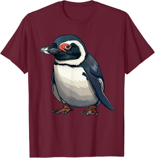 Humboldt Penguin Anime T-Shirt - T-Shirt | Maroon