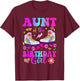 Let's Roll Aunt of the Birthday girl Roller Skate Birthday T-Shirt - T-Shirt | Maroon