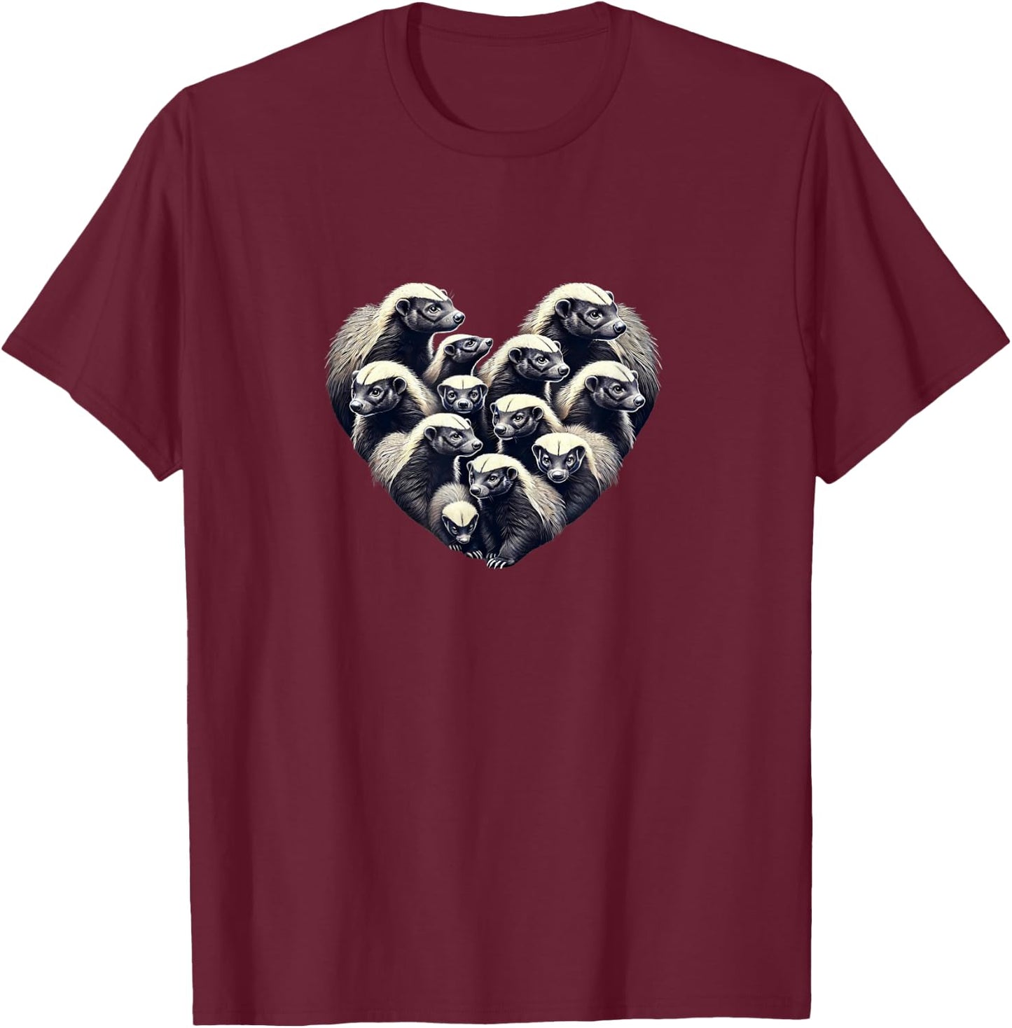 Honey Badger Shirt Honey Badger Lover Honey Badgers T-Shirt - T-Shirt | Maroon