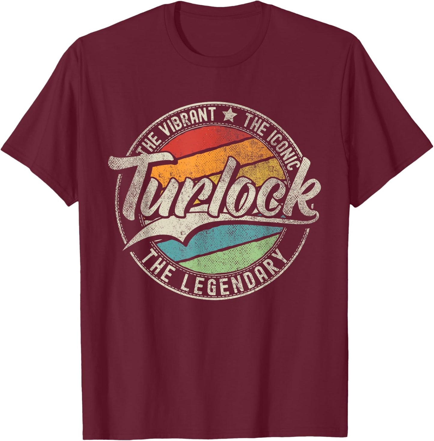 Turlock CA | California | Vintage Distressed T-Shirt - T-Shirt | Maroon