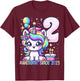 Unicorn 2nd Birthday 2 Year Old Unicorn Party Girls Outfit T-Shirt - T-Shirt | Maroon
