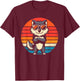 Cool Retro Wolf in Sunglasses 70s 80s 90s Novelty Funny Wolf T-Shirt - T-Shirt | Maroon
