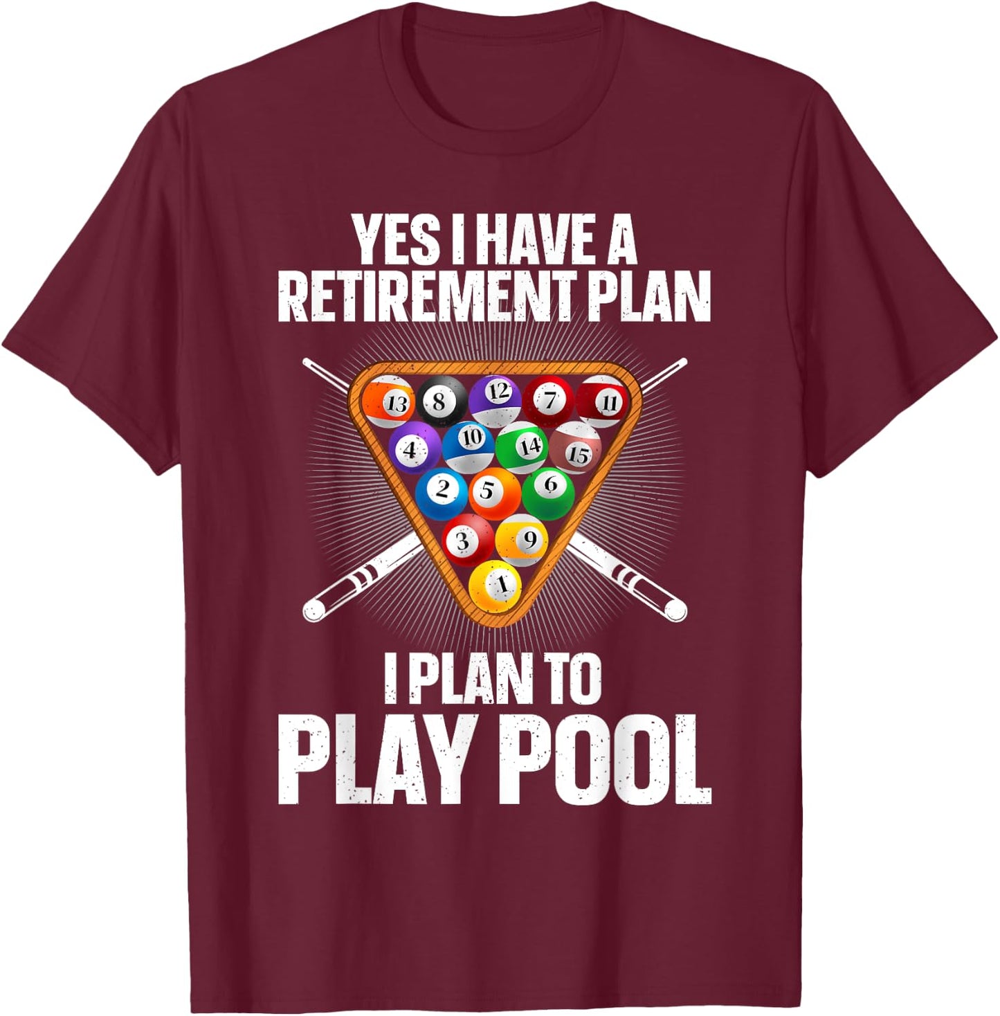 Cool Pool Design Women Billiards Lover Pool Player T-Shirt - T-Shirt | Maroon