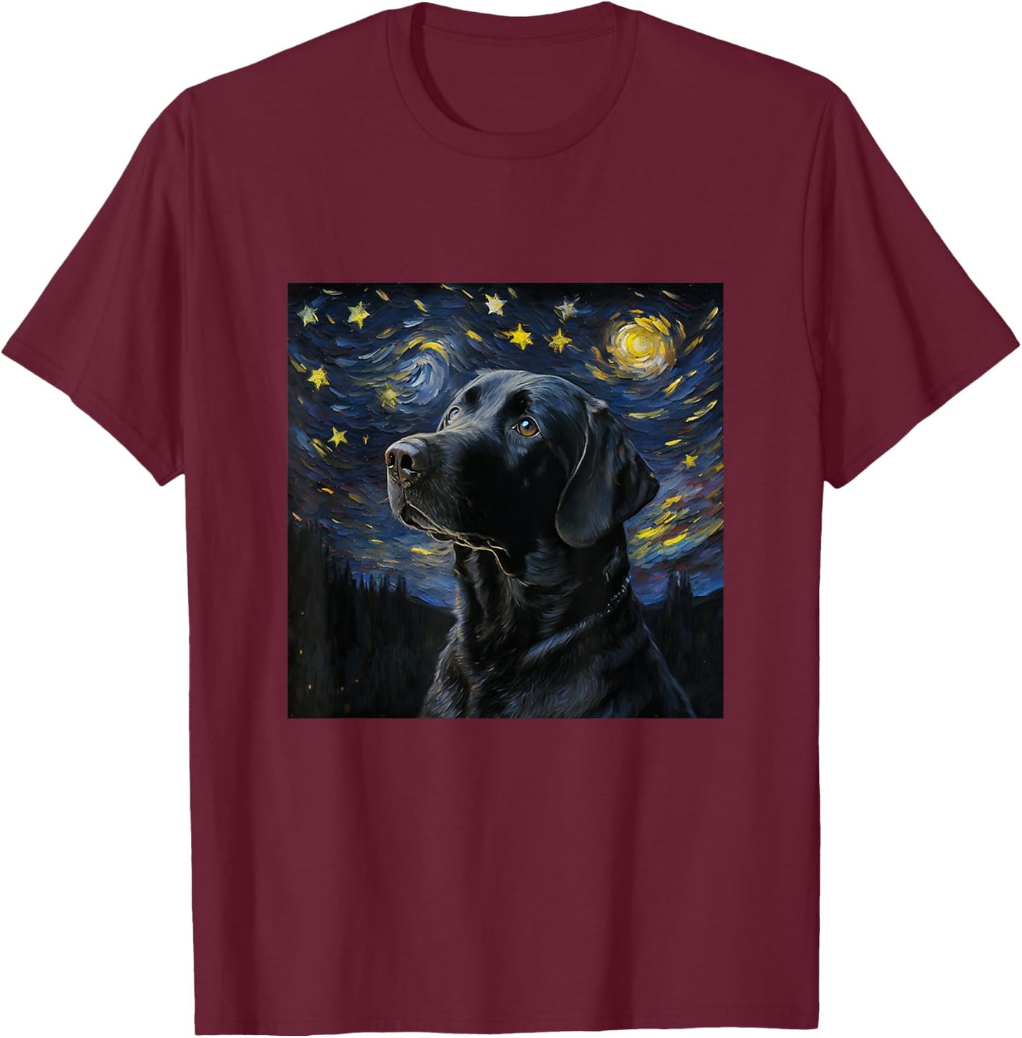 Cute Black Lab Black Labrador Retriever Puppy Dog Mom Animal T-Shirt - T-Shirt | Maroon