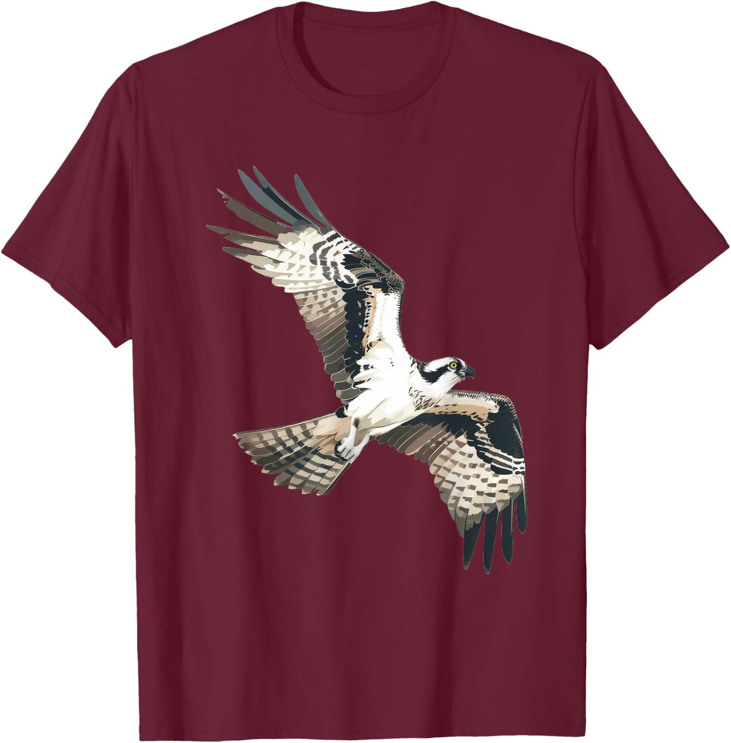 Osprey Bird In The Wilderness T-Shirt - T-Shirt | Maroon