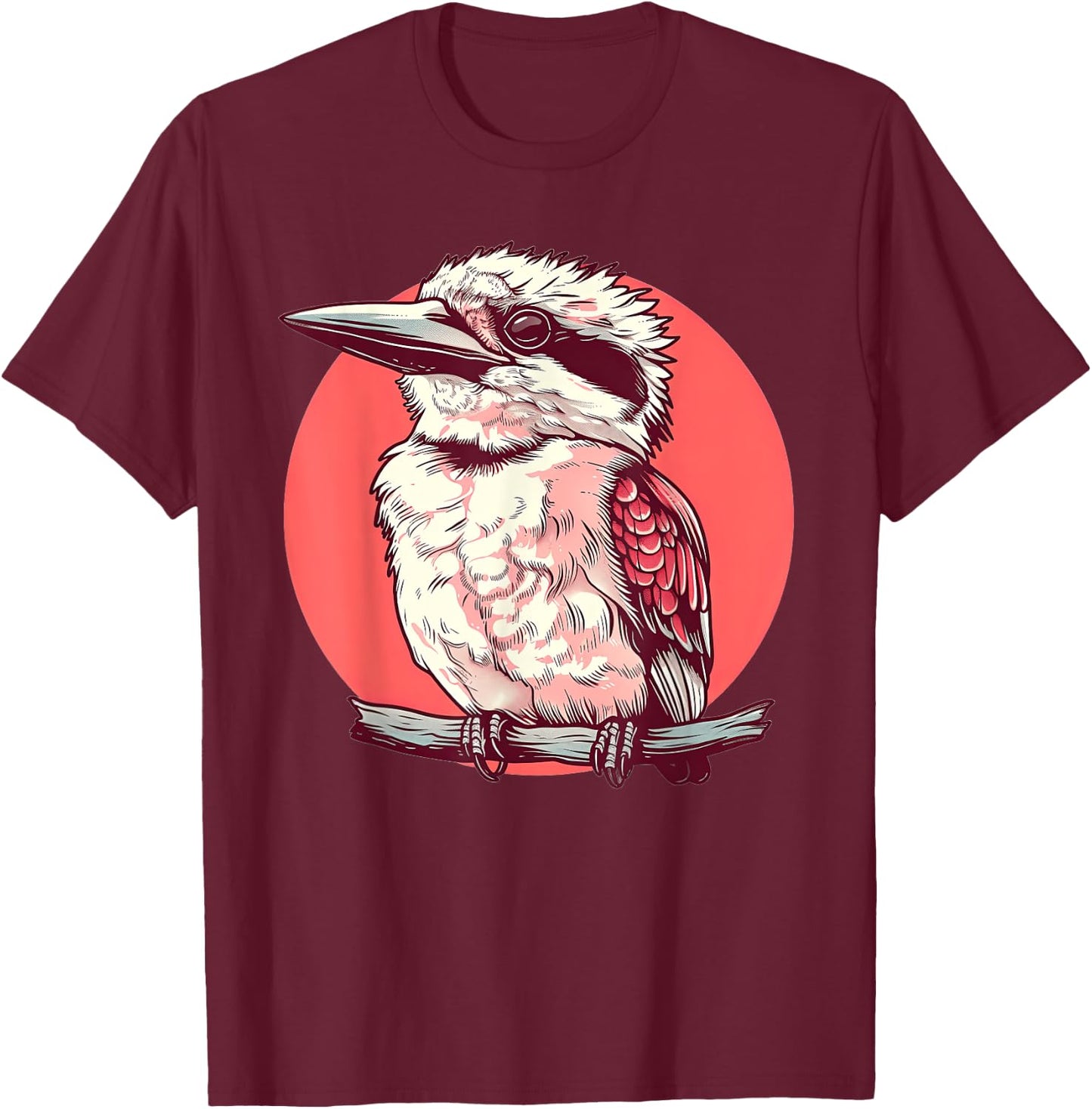Kookaburra 80s Retro T-Shirt - T-Shirt | Maroon