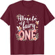 1st Birthday Magical Floral Grandpa Abuelo Of The Fairy One T-Shirt - T-Shirt | Maroon