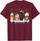 Black Lab Coffee Latte Winter Christmas Dog Mom Holiday T-Shirt - T-Shirt | Maroon