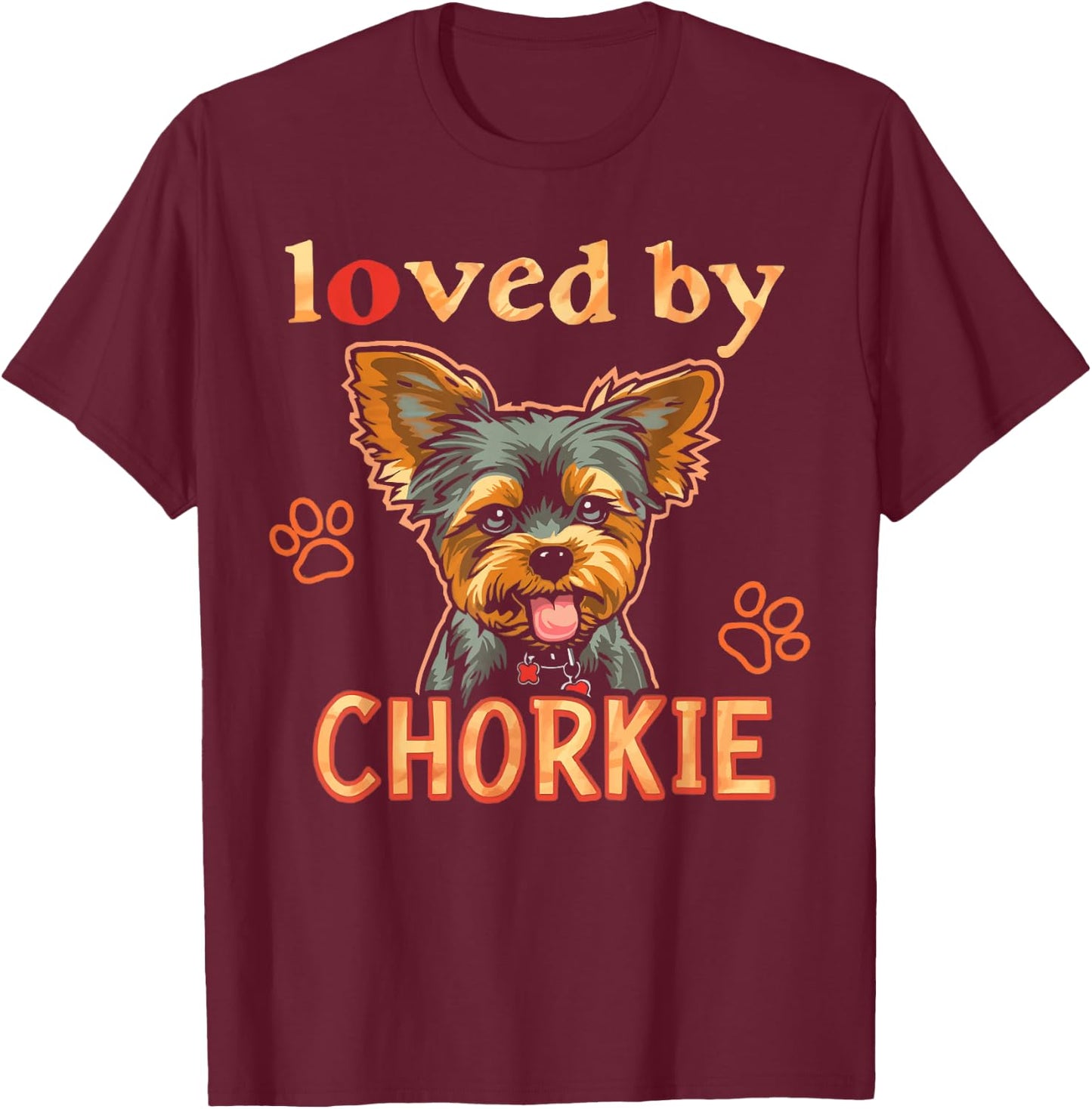 Chorkie Owner Dog Lover Puppy Chihuahua Yorkshire Terrier Men Women T-Shirt - T-Shirt | Maroon