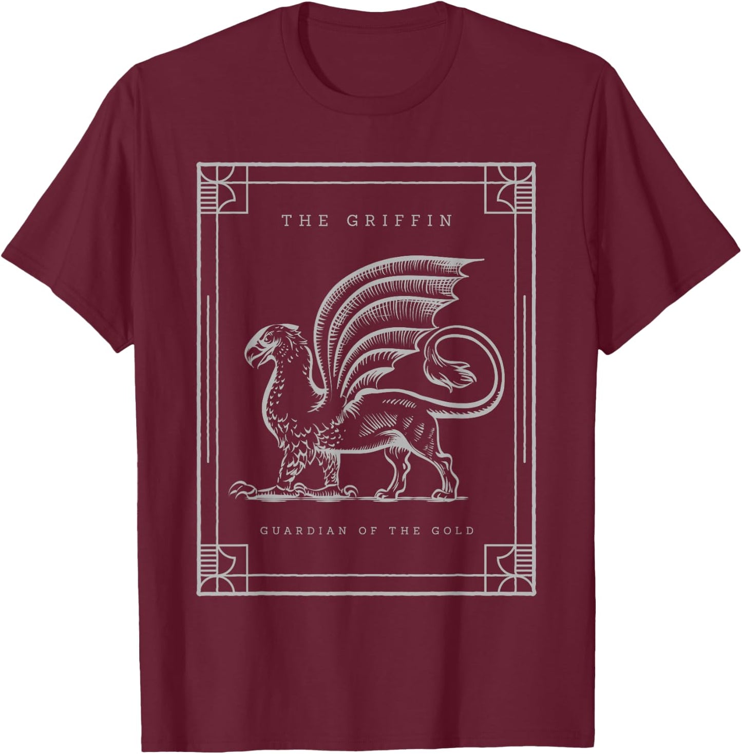 Griffin Gryphon Mythical Creature RPG Fantasy Mythology T-Shirt - T-Shirt | Maroon