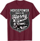 Horsepower Makes Me Horny Funny V8 Blower Motor T-Shirt - T-Shirt | Maroon