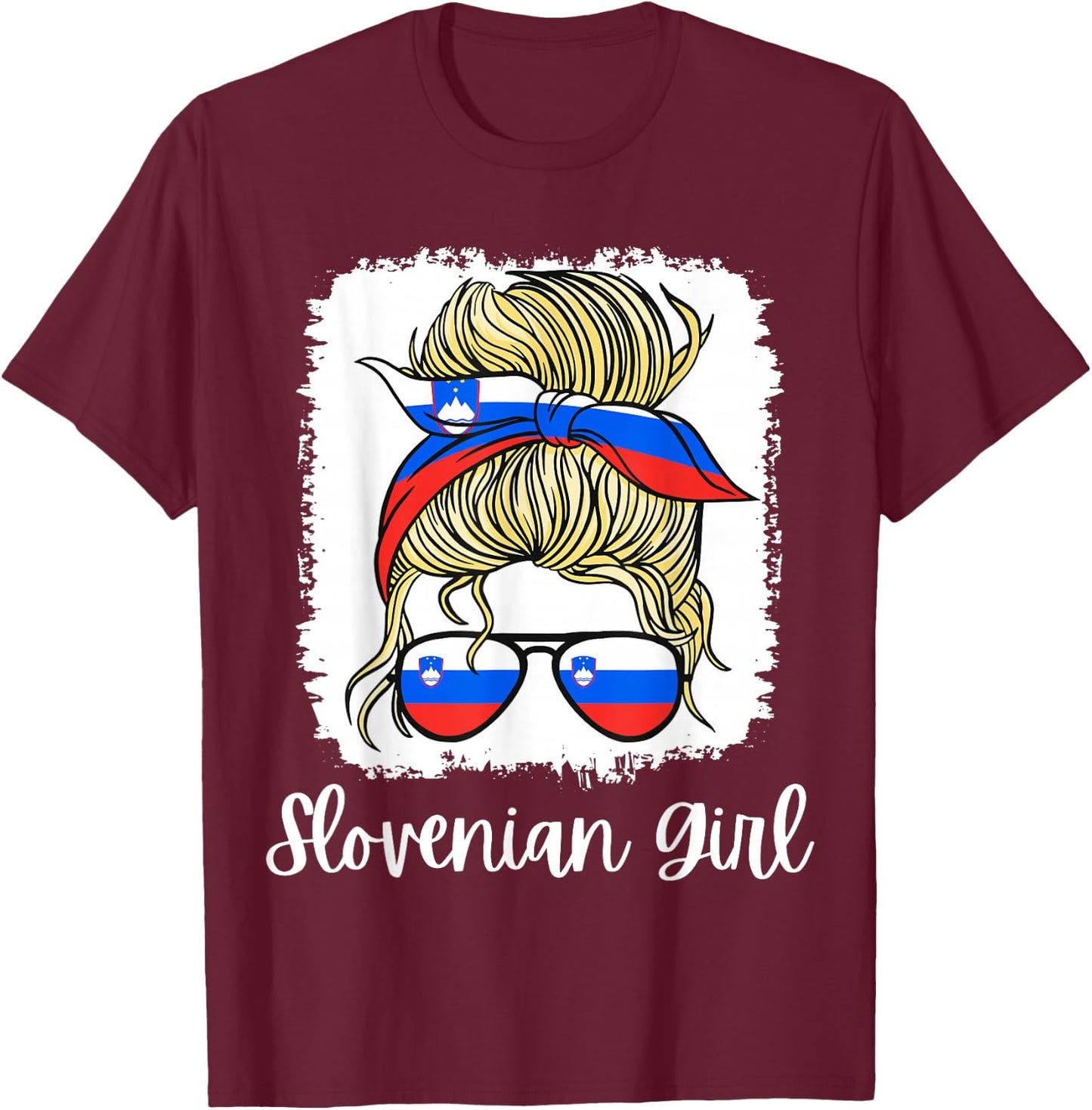 Slovenia Slovenka Girls Slovenian Girl Wife T-Shirt - T-Shirt | Maroon