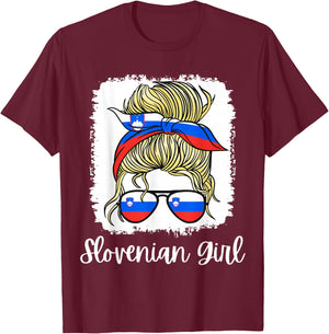 Slovenia Slovenka Girls Slovenian Girl Wife T-Shirt - T-Shirt | Maroon