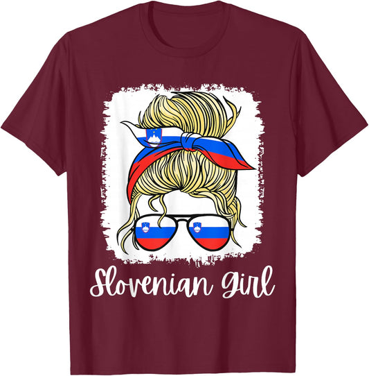 Slovenia Slovenka Girls Slovenian Girl Wife T-Shirt - T-Shirt | Maroon