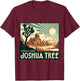 Joshua Tree National Park Vintage Hiking Camping Outdoor T-Shirt - T-Shirt | Maroon