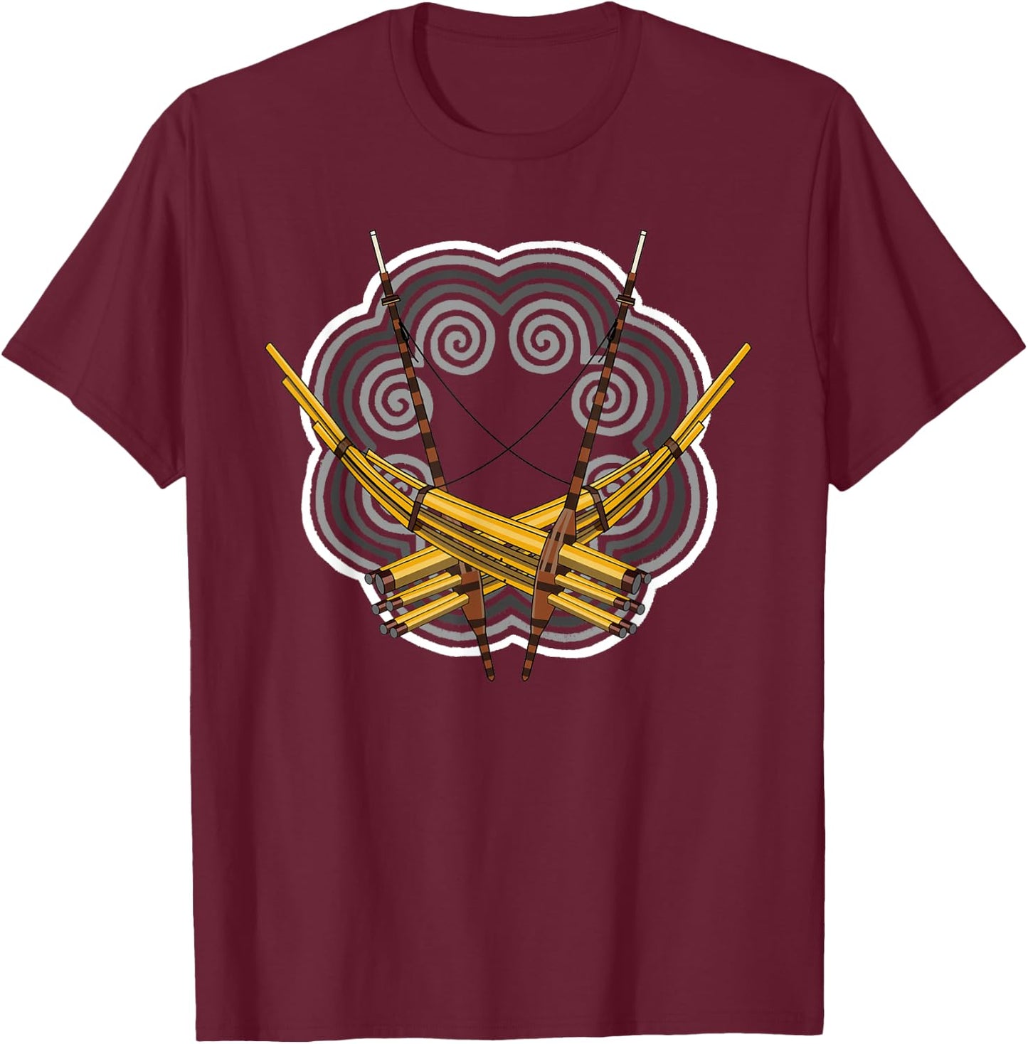 Hmong Hmoob Qeej T-Shirt - T-Shirt | Maroon