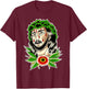 Jesus Christ Traditional Tattoo Flash T-Shirt - T-Shirt | Maroon