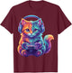 Funny Gaming Video Game Cat Boys Teen Men Girls T-Shirt - T-Shirt | Maroon