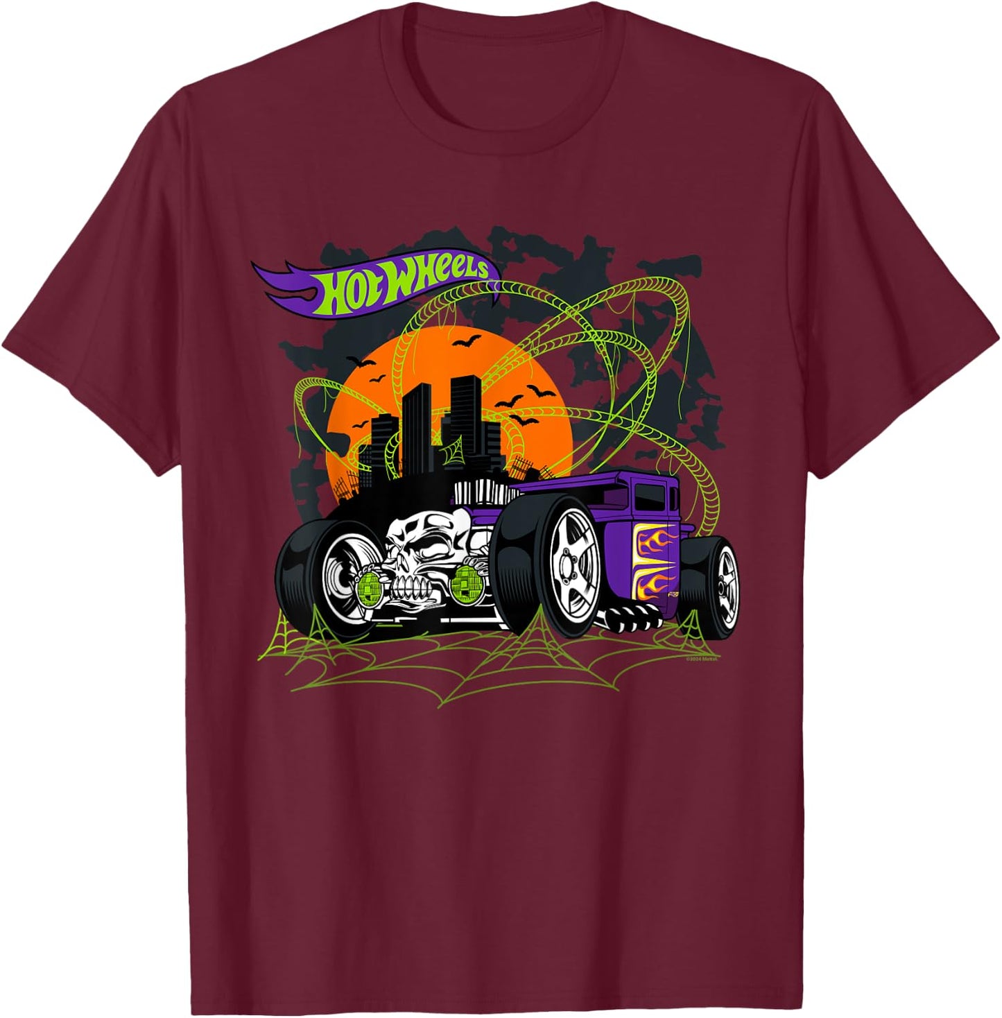 Hot Wheels - Halloween Bone Shaker T-Shirt - T-Shirt | Maroon