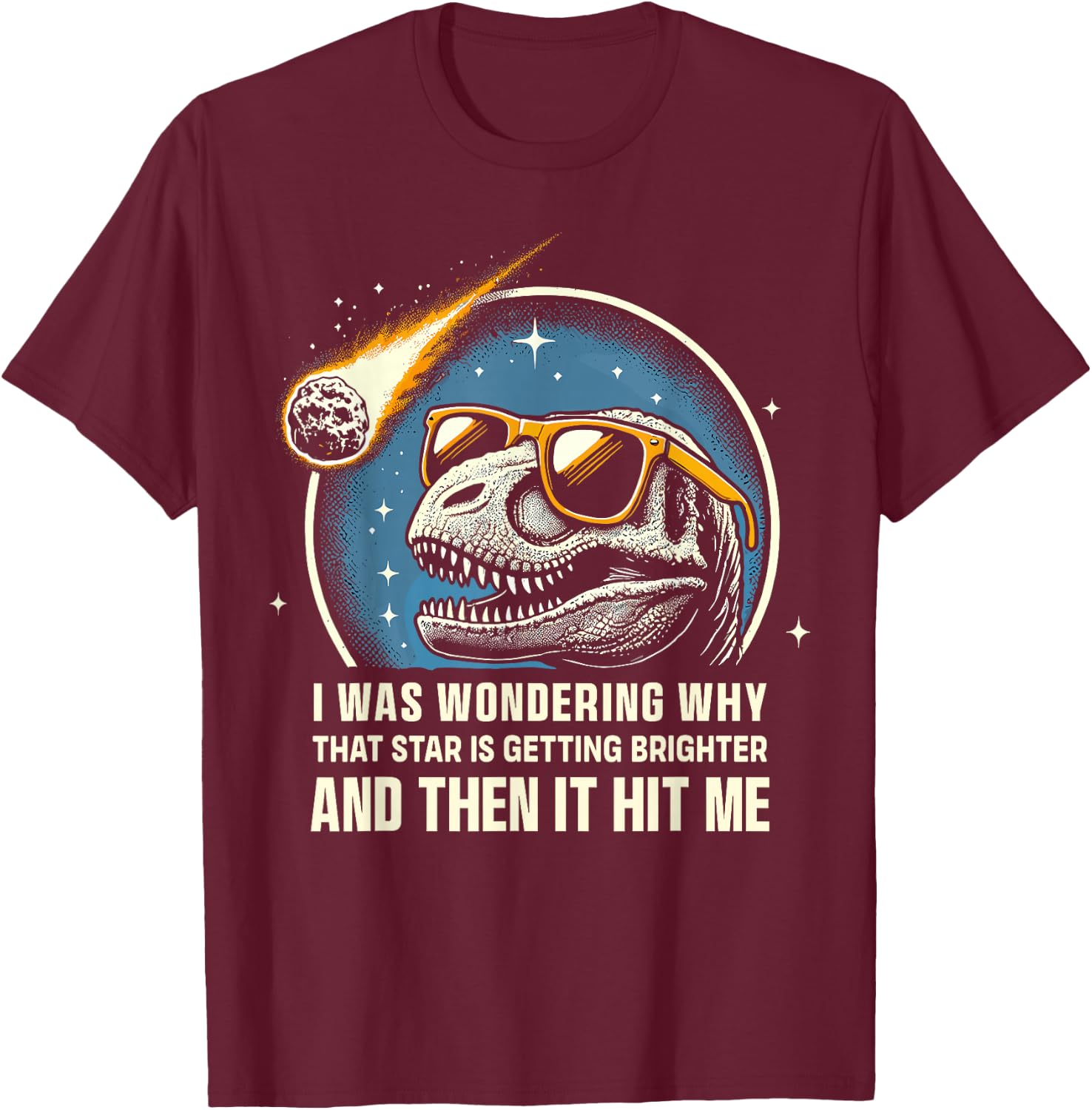 Dinosaur T-Rex Novelty Men Kids Women Funny Dinosaur T-Shirt - T-Shirt | Maroon
