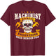 Machinist Gifts Design On Back Of Clothing T-Shirt - T-Shirt | Maroon