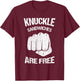 Funny Prank Text Design - Knuckle Sandwich - Sarcasm - Prank T-Shirt - T-Shirt | Maroon