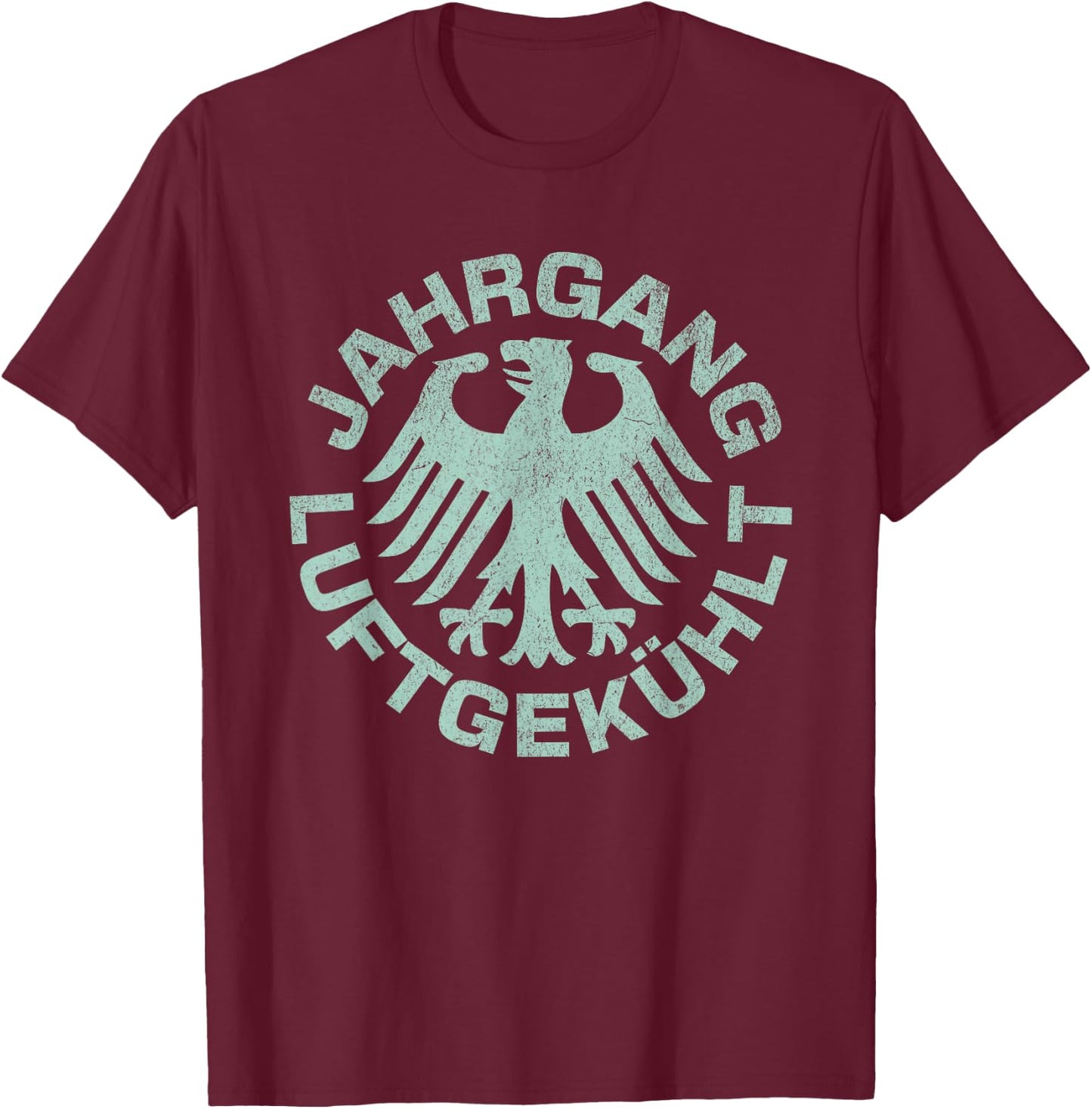 Classic Car "Vintage Air-Cooled" German Motorsport Racing T-Shirt - T-Shirt | Maroon