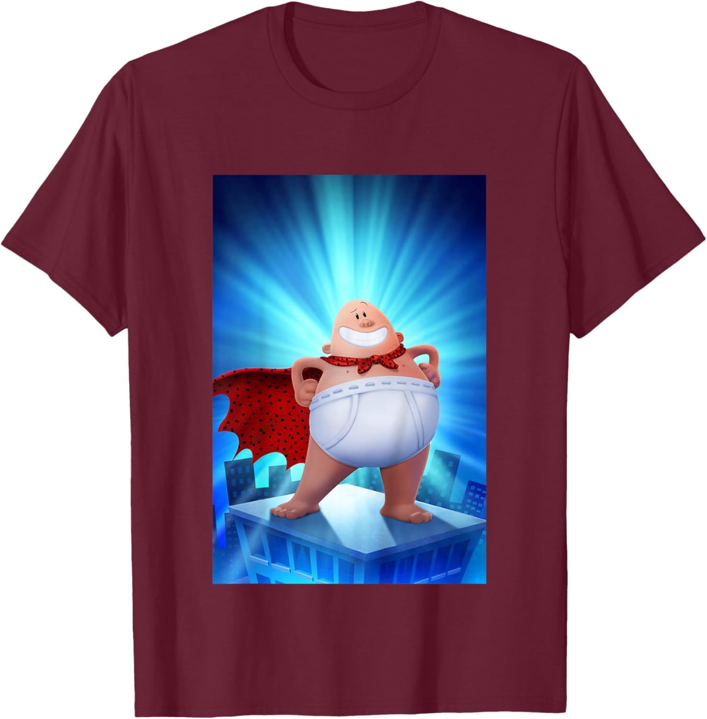 DreamWorks Captain Underpants Iconic Pose T-Shirt - T-Shirt | Maroon