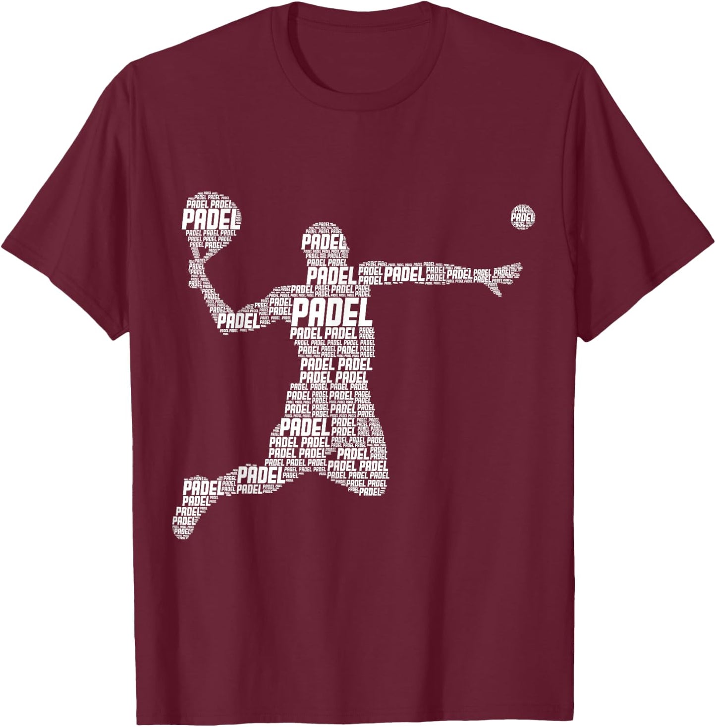 Padel Paddleball Men Boys Kids T-Shirt - T-Shirt | Maroon